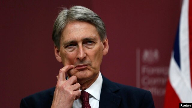 Britain's Foreign Secretary Philip Hammond