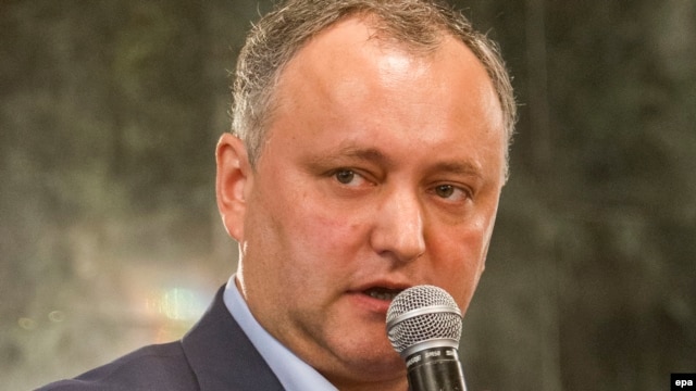 Moldovan Socialist Party leader Igor Dodon (file photo)
