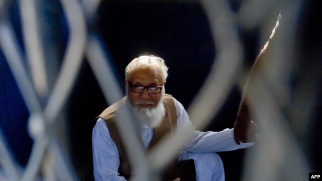 Bangladeshi Jamaat-e-Islami party leader Motiur Rahman Nizami after being sentenced to death for war crimes in October 2014.