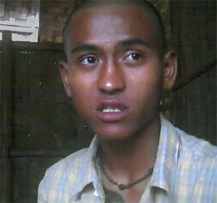Tayar, a former child soldier, at the refugee camp where he lives in Thailand, Aug. 24, 2009.