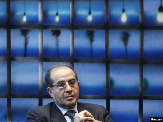 Mahmud Jebril, leader of the Transitional National Council in Libya, waits for the start of a meeting in Brussels on July 13.