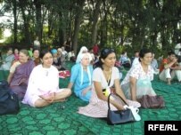 Members of the Society of Krishna Consciousness in Almaty