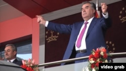 'The founder of peace and national unity of Tajikistan, the leader of the nation, President Emomali Rahmon.'