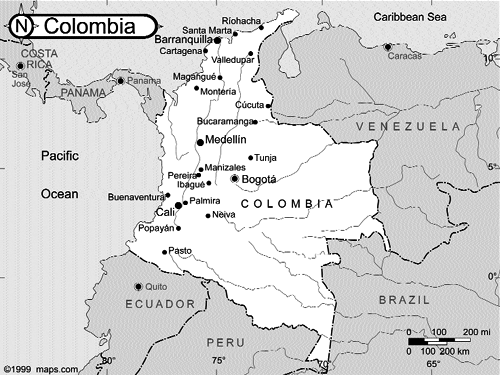 Map of Colombia