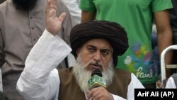 Hard-line Islamist cleric Khadim Hussain Rizvi is among those charged. (file photo)
