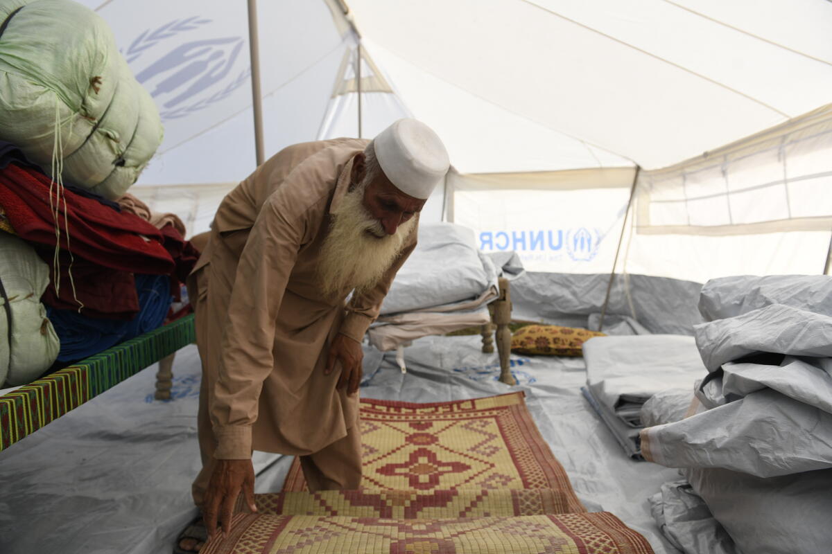 Pakistan. Afghan refugees in Pakistan receive support from UNHCR after devastating floods in the country