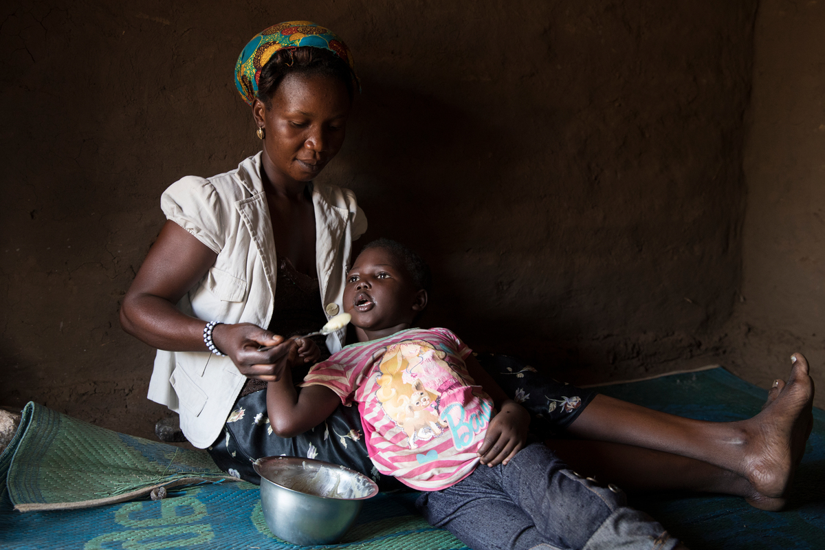 Uganda. South Sudanese refugee, Aisha, in Bidibidi refugee settlement