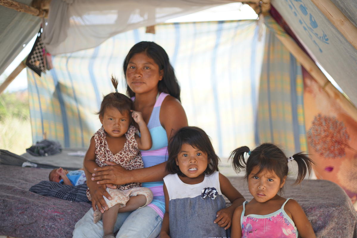 Brazil. Magdalena and her family in the indigenous community of Tarauparu