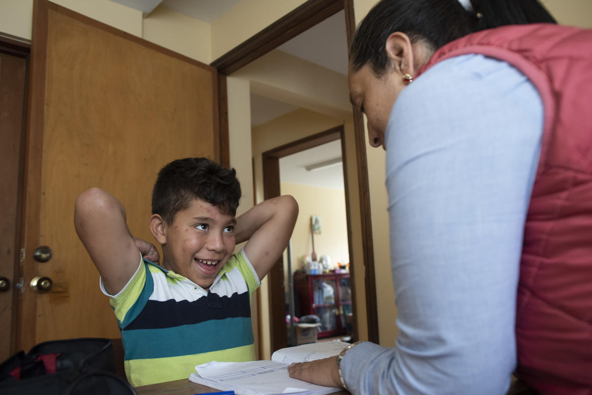 Colombia. Therapeutic day centre for Venezuelan children readies them for school