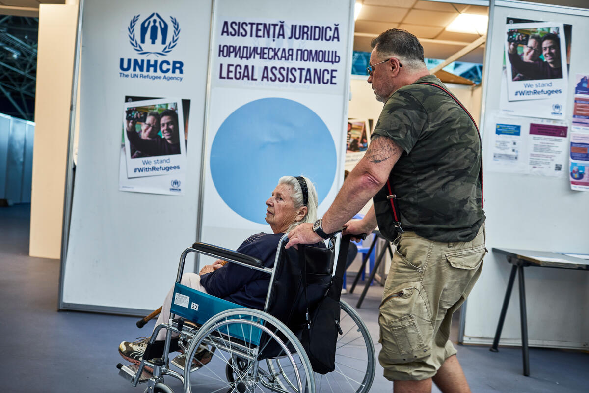 Moldova. Wheelchair-bound woman finds shelter in refugee accommodation