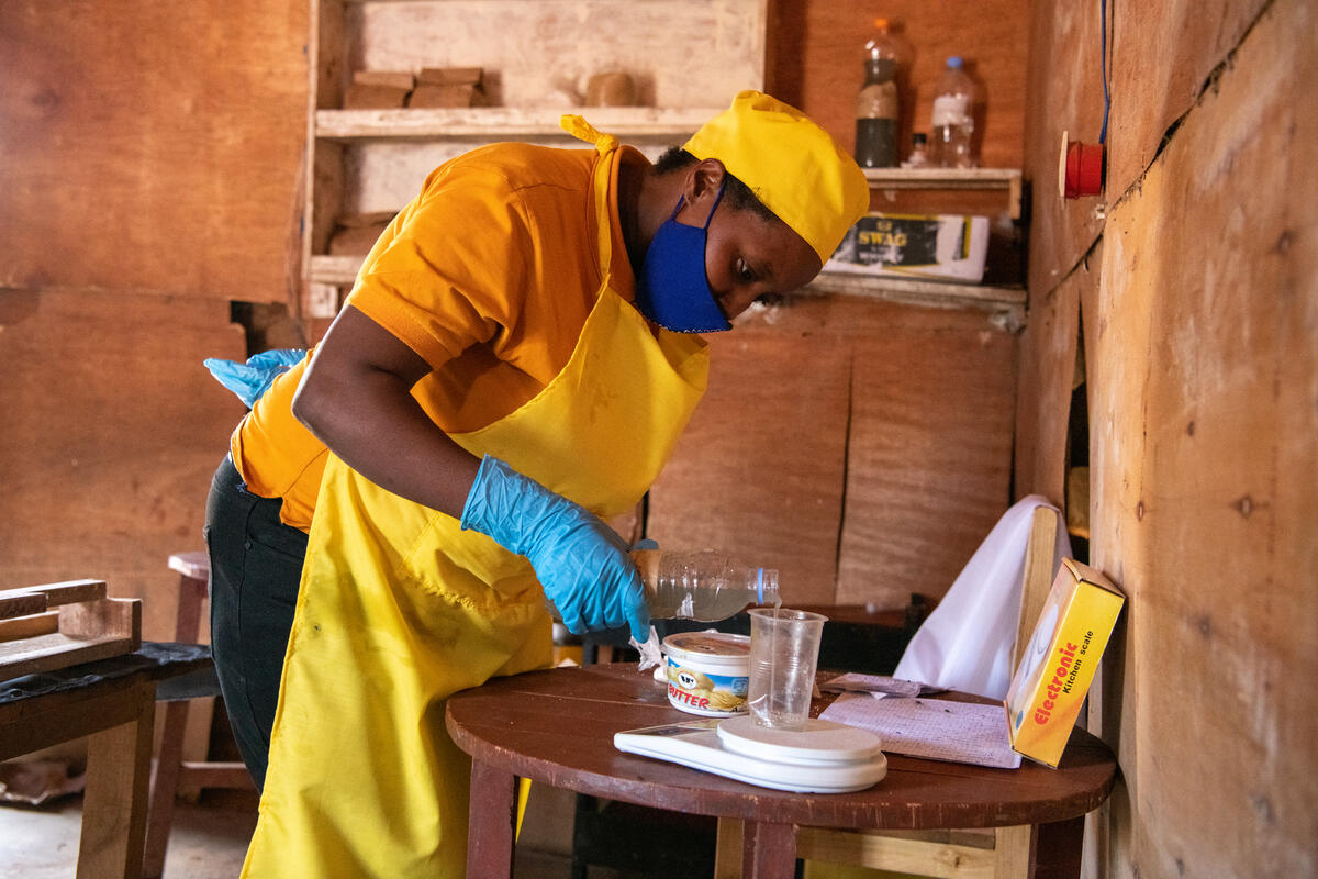 Rwanda. Burundi refugee soap making business thrives after winning Youth Conneckt young innovators award