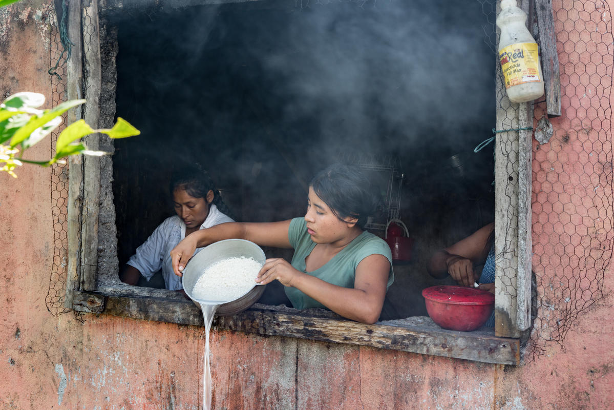 Colombia. Members of the Awá Mayasquer settlement next to Villagarzón