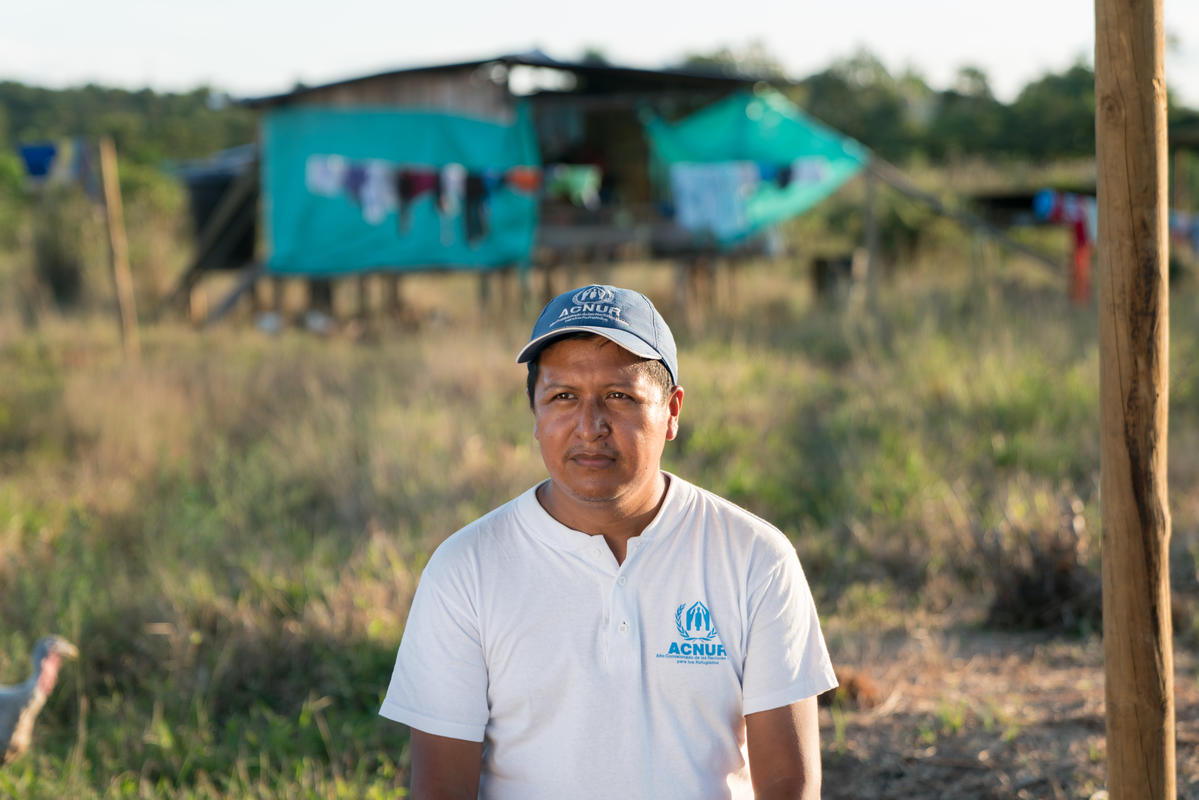 Colombia. Members of the Awá Mayasquer settlement next to Villagarzón